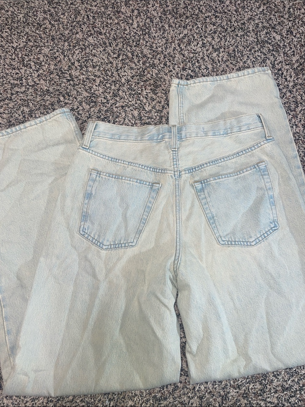 Wild Fable Baggy 90’s Mid Rise Blue Yellow Vintage Dyed Jeans Woman’s Sz 4 NWOT - Picture 5 of 8